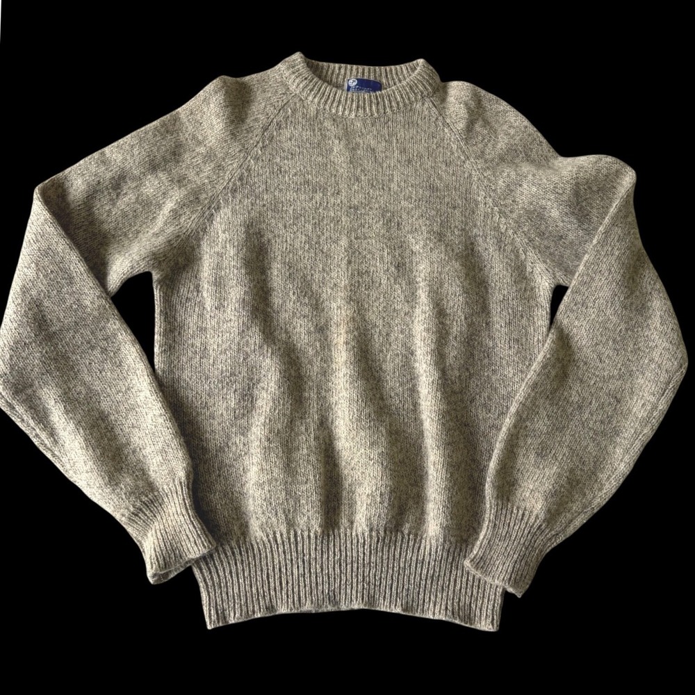 JCPenney Ski Apparel Large Wool Blend Crewneck Sweater Oatmeal‎ Heather Gray